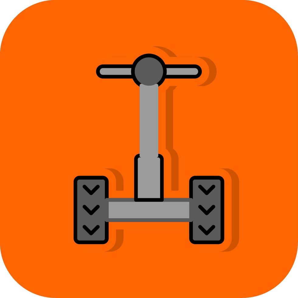 segway lleno naranja antecedentes icono vector