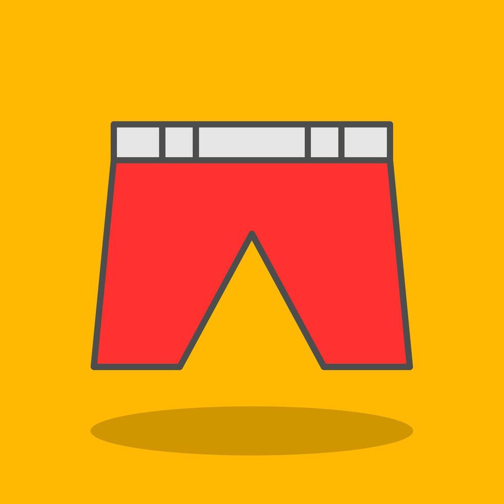Shorts Filled Shadow Icon vector