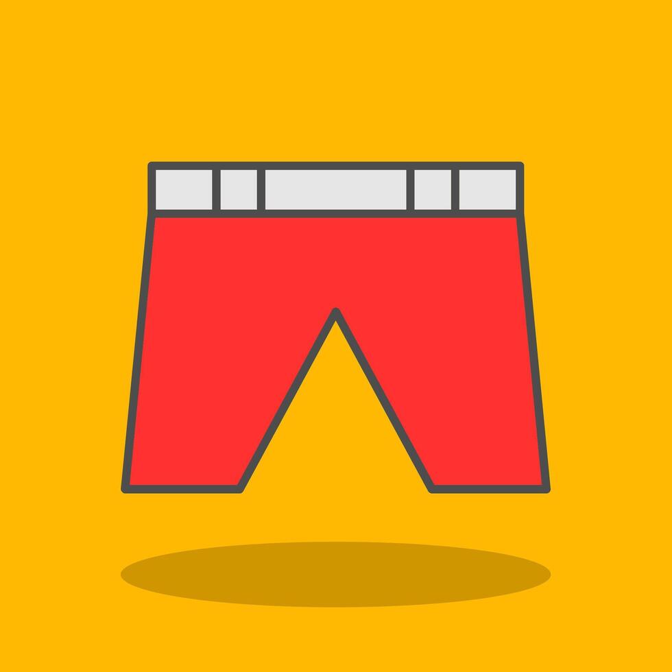 Shorts Filled Shadow Icon vector