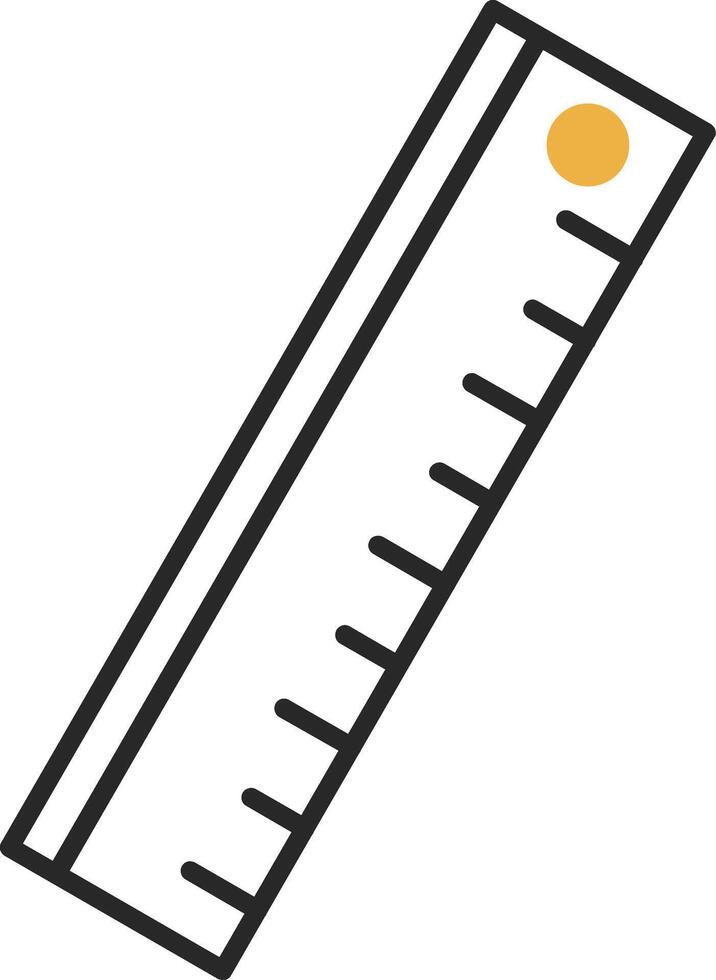 Ruler Skined Filled Icon vector