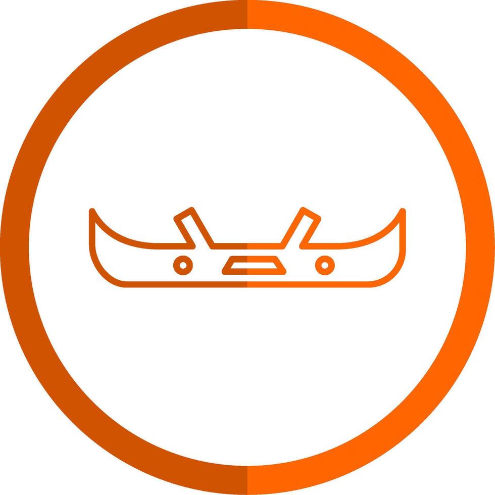 Bumper Line Orange Circle Icon vector