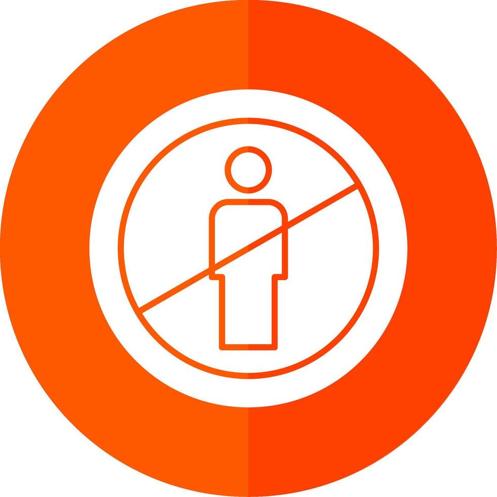 No Entry Glyph Red Circle Icon vector