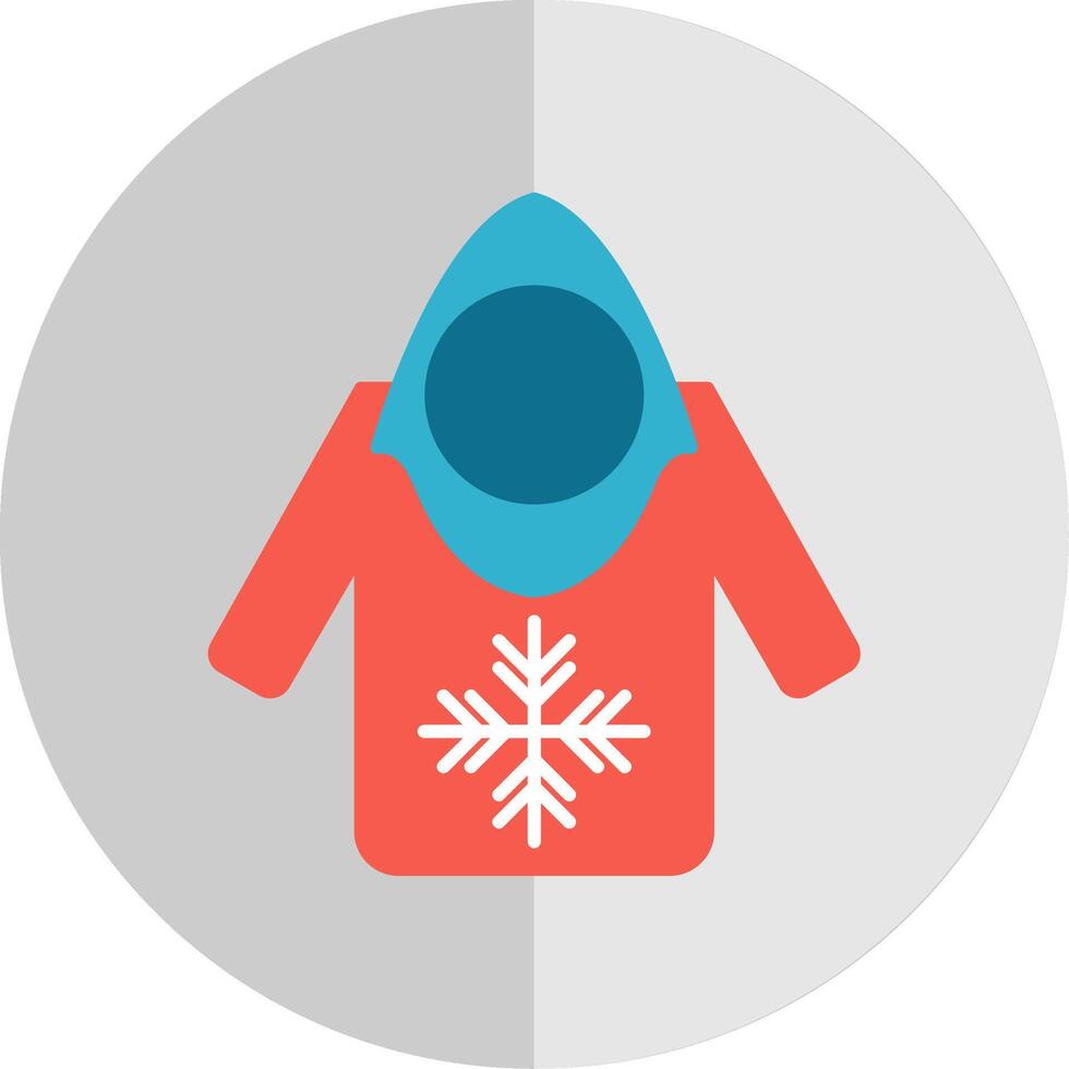 Hoodie Flat Scale Icon vector