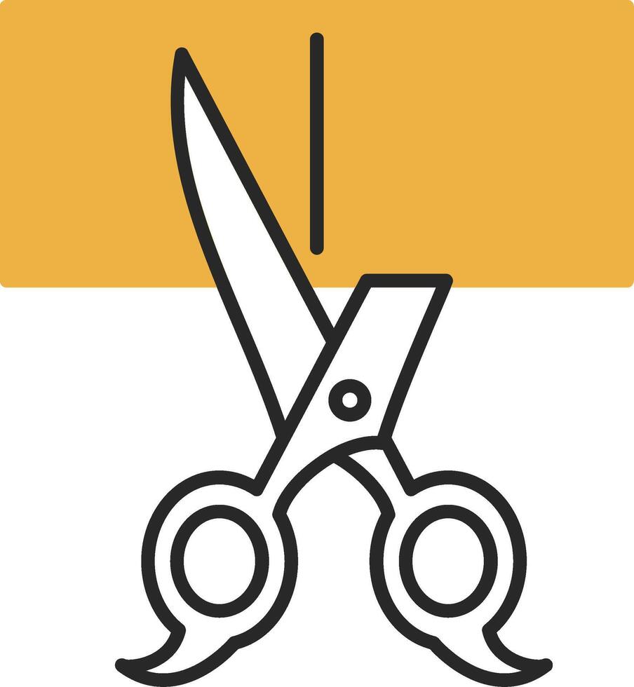 Scissors Skined Filled Icon vector
