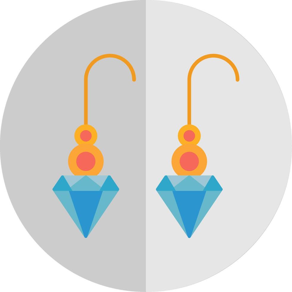 Round Earrings Flat Scale Icon vector
