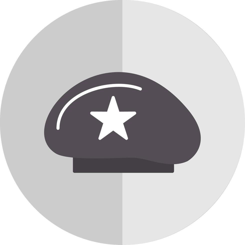 Beret Flat Scale Icon vector