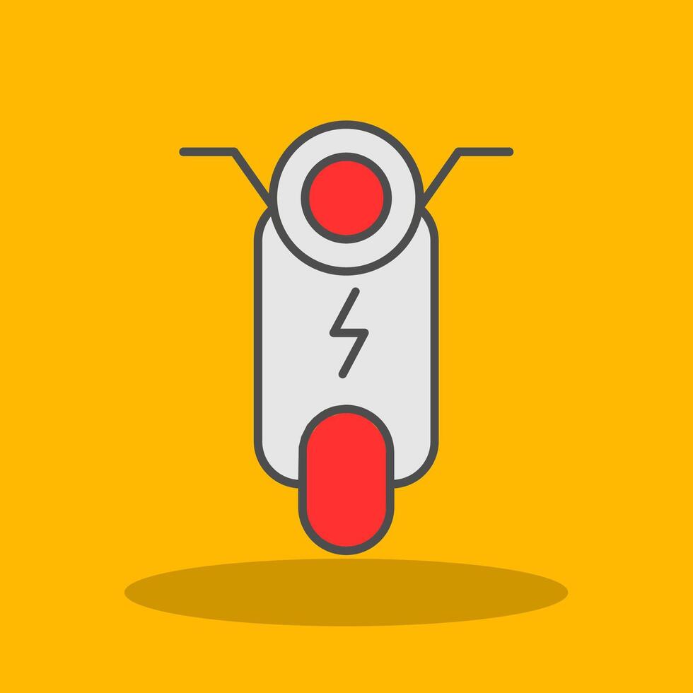 Scooter Filled Shadow Icon vector