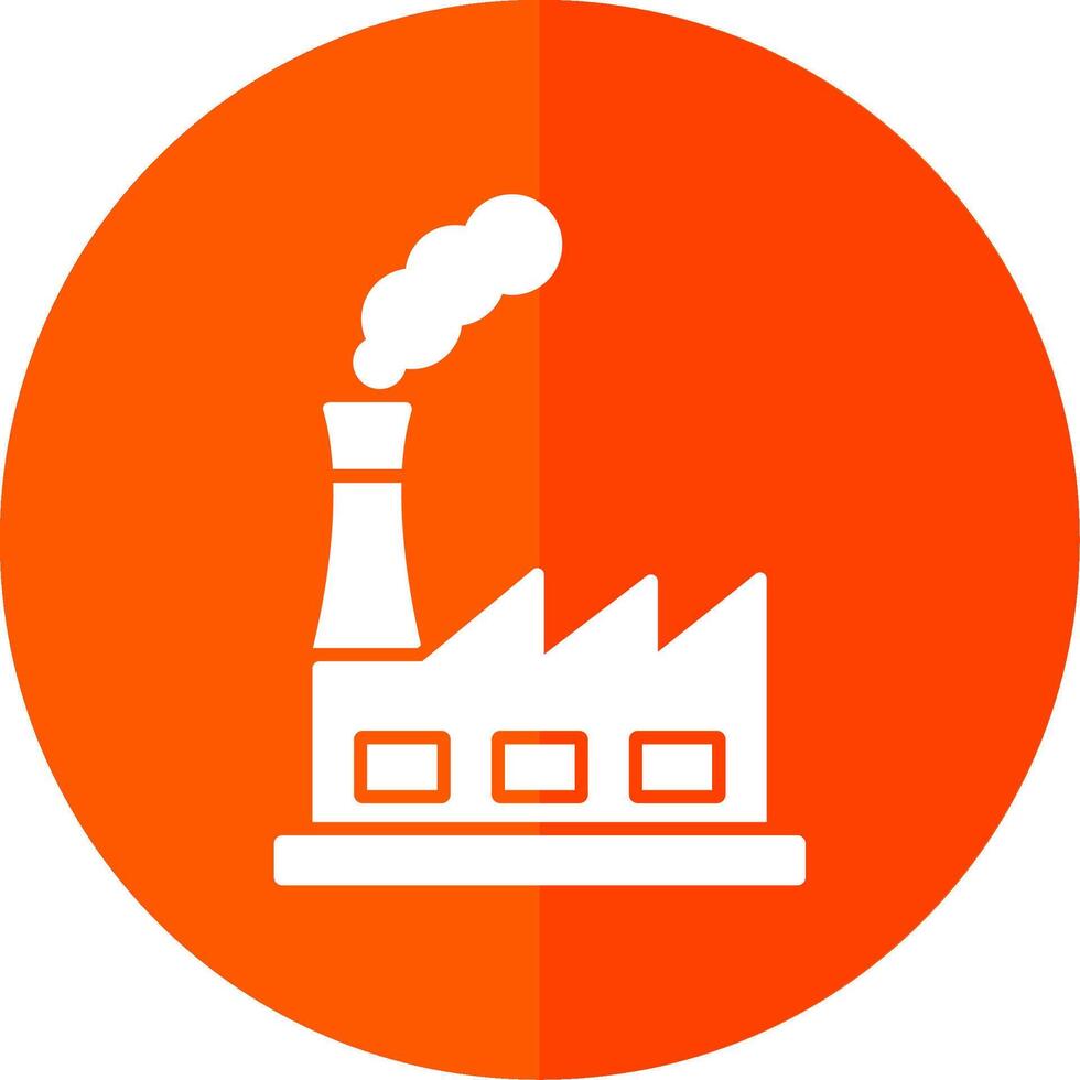 Power Plant Glyph Red Circle Icon vector
