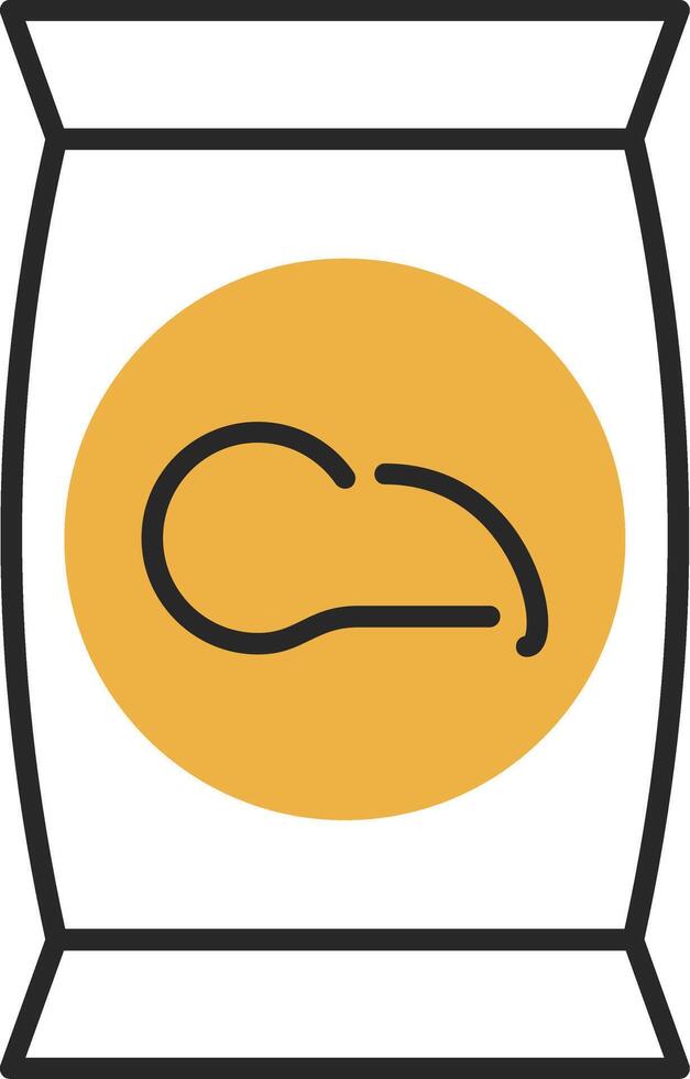 Crisps Skined Filled Icon vector