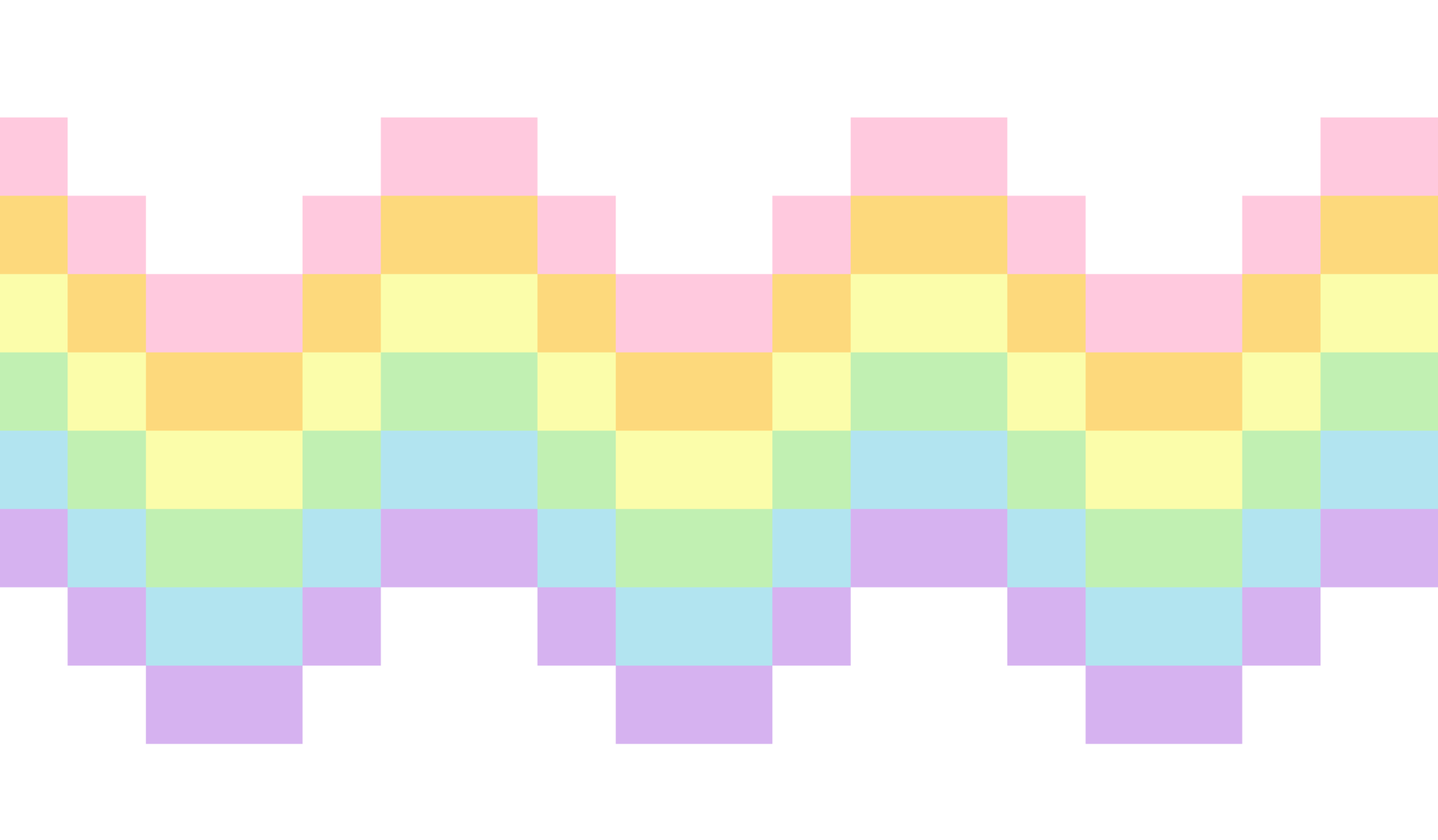 Pastel colored rainbow pixel art. Pastel background. 42982309 PNG