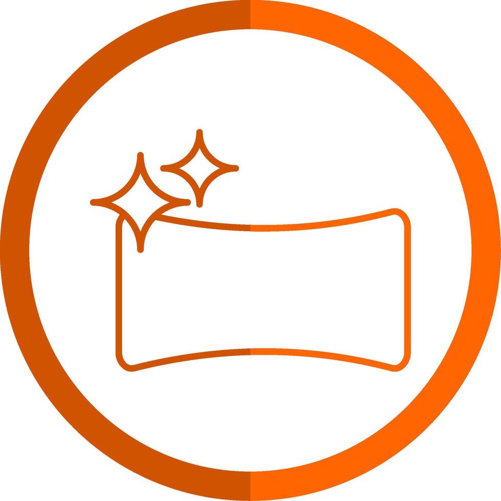Soap Line Orange Circle Icon vector