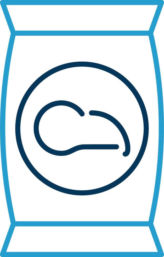 Crisps Line Blue Two Color Icon vector