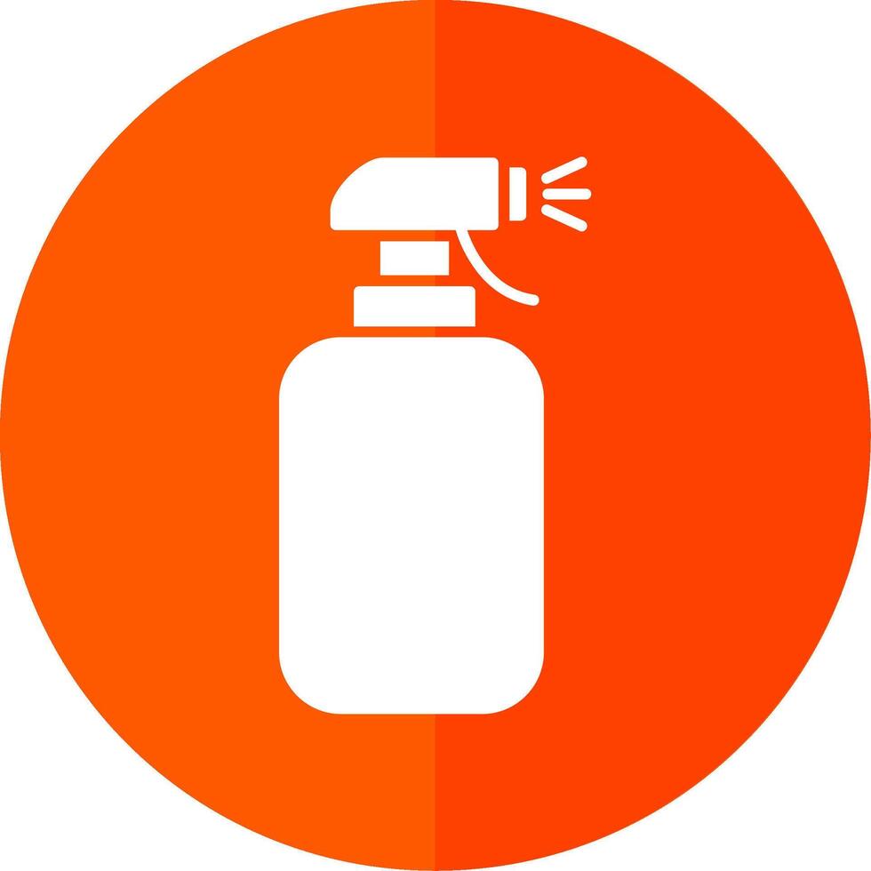 Cleaning Spray Glyph Red Circle Icon vector
