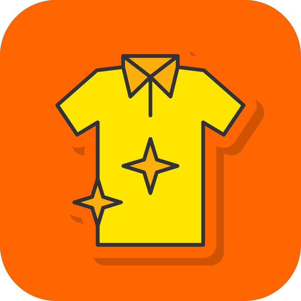 t camisa lleno naranja antecedentes icono vector