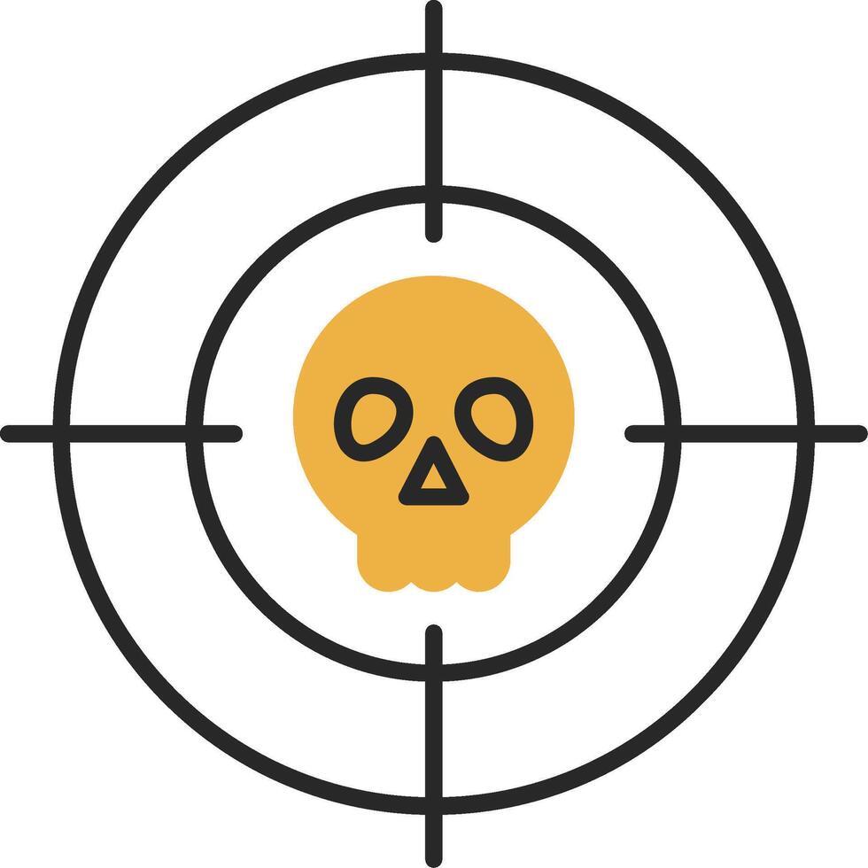 Targeted Skined Filled Icon vector