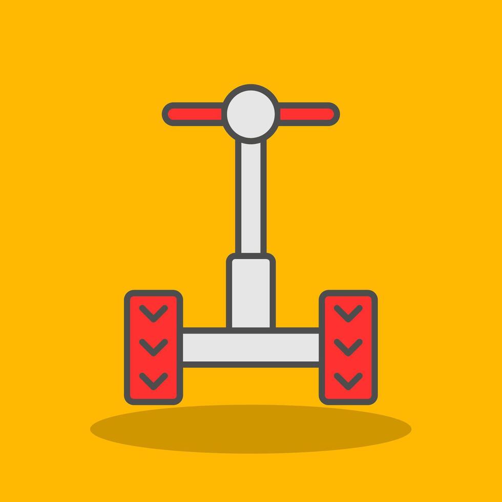 Segway Filled Shadow Icon vector