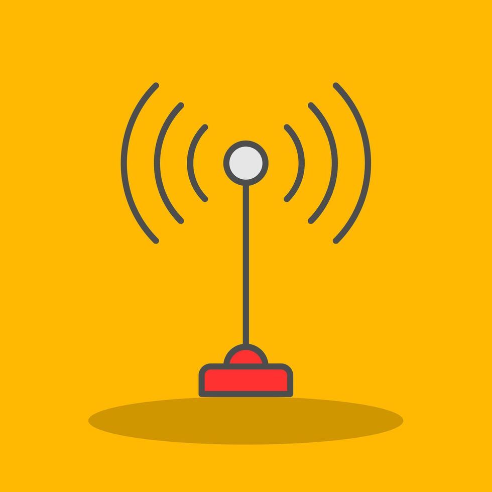 Antena Filled Shadow Icon vector