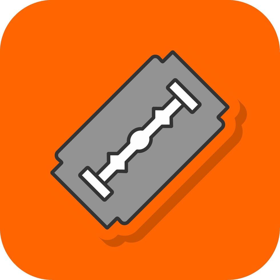 Shaving Blade Filled Orange background Icon vector