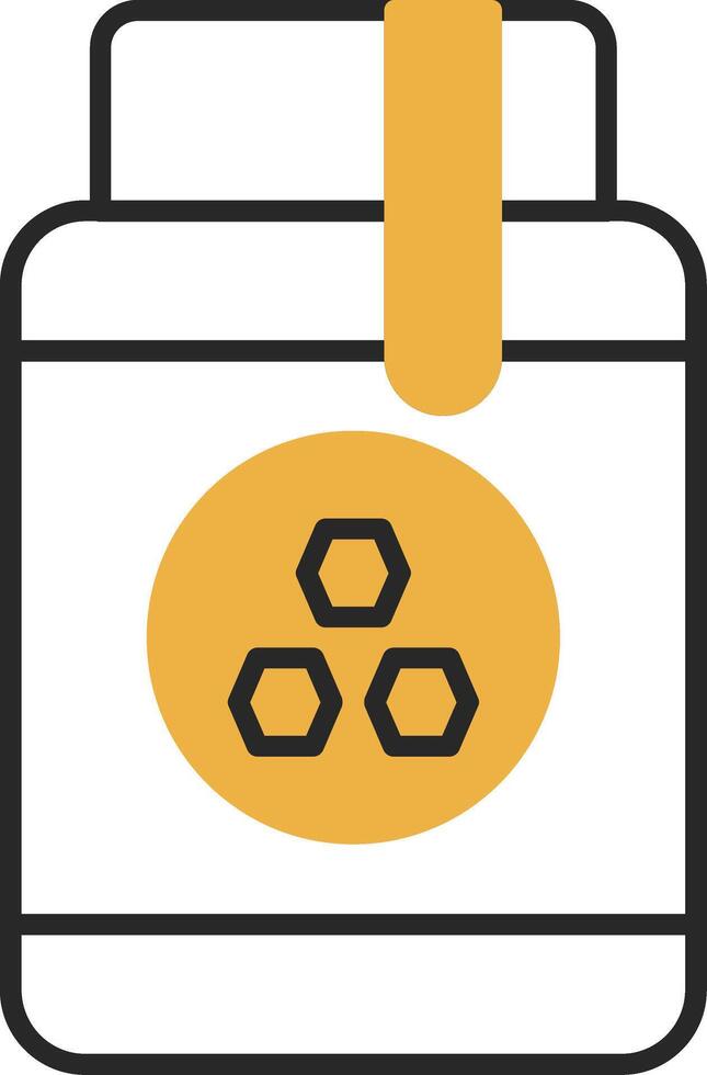 Honey Jar Skined Filled Icon vector