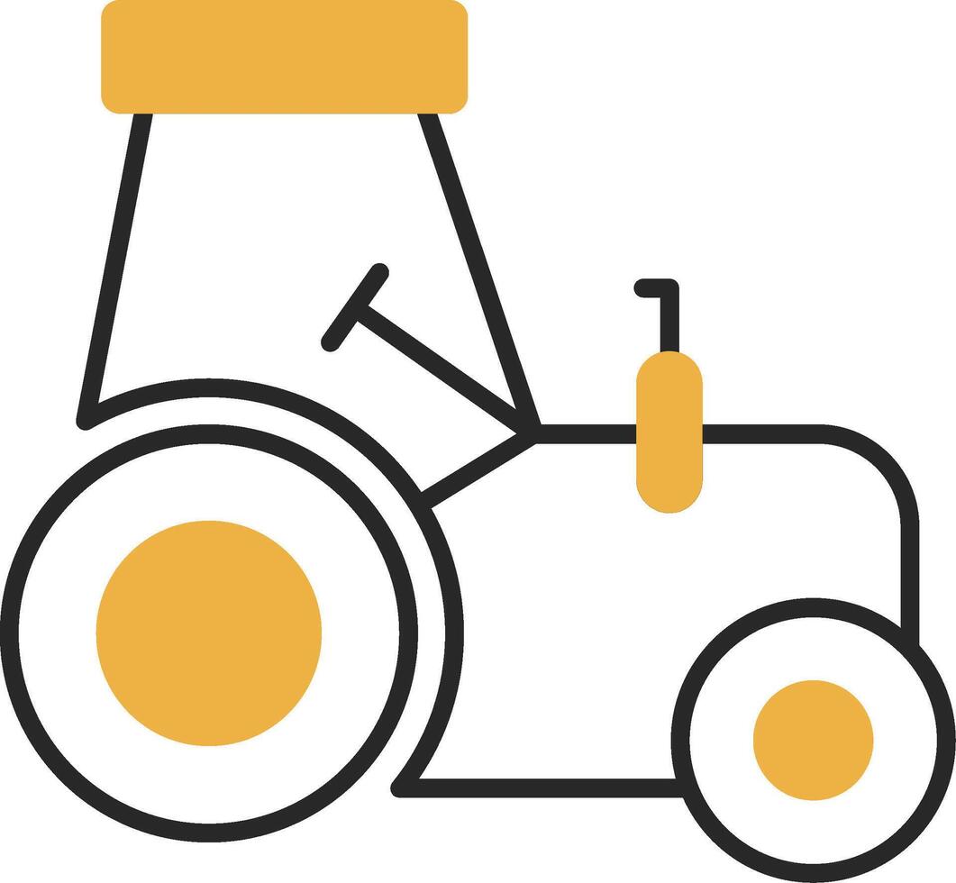 Tractor Skined Filled Icon vector