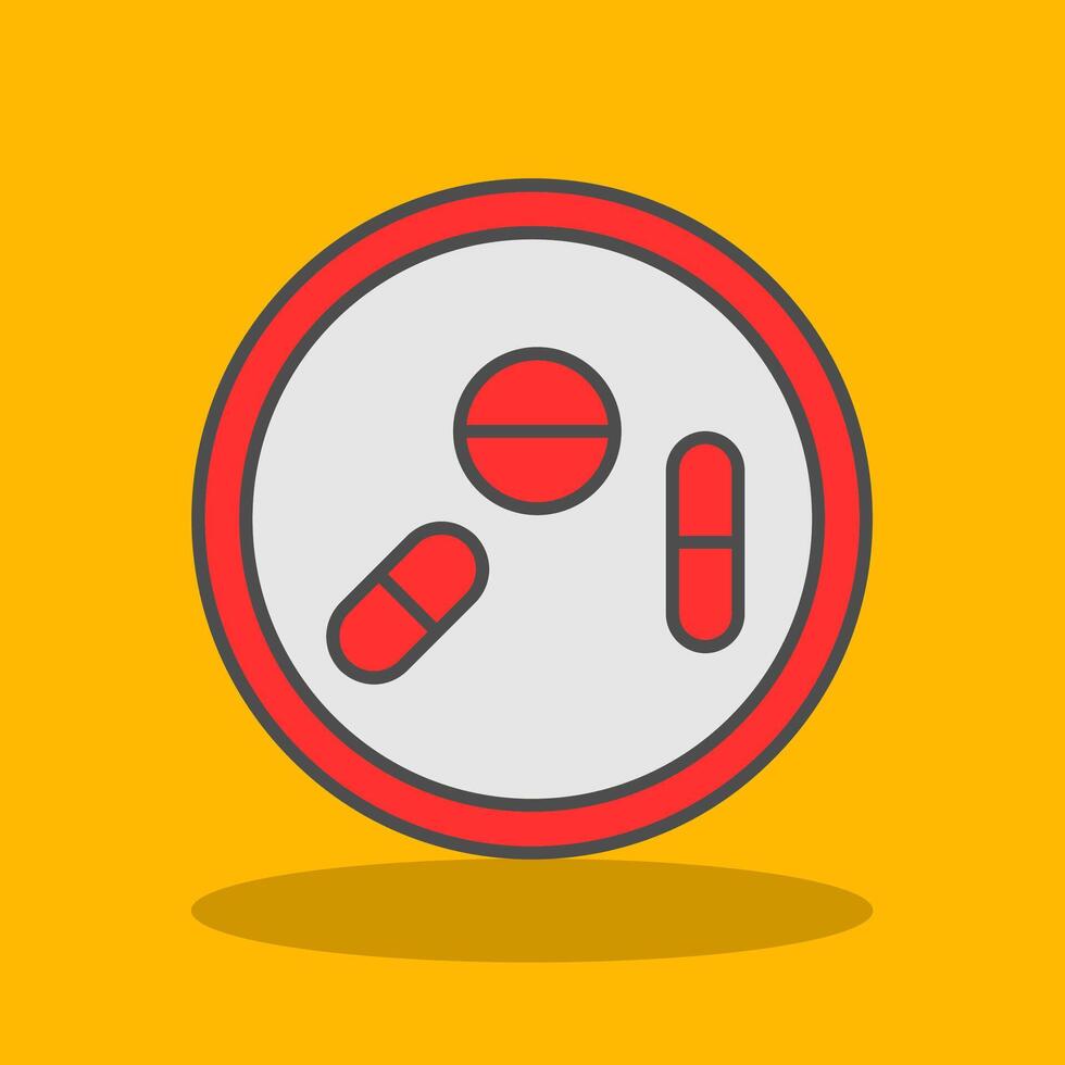Bad Habits Filled Shadow Icon vector