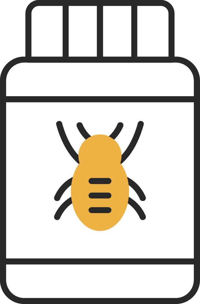 Pesticide Skined Filled Icon vector