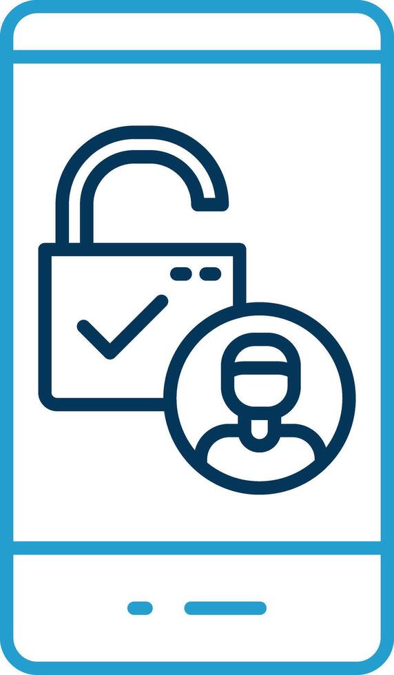 Access Line Blue Two Color Icon vector