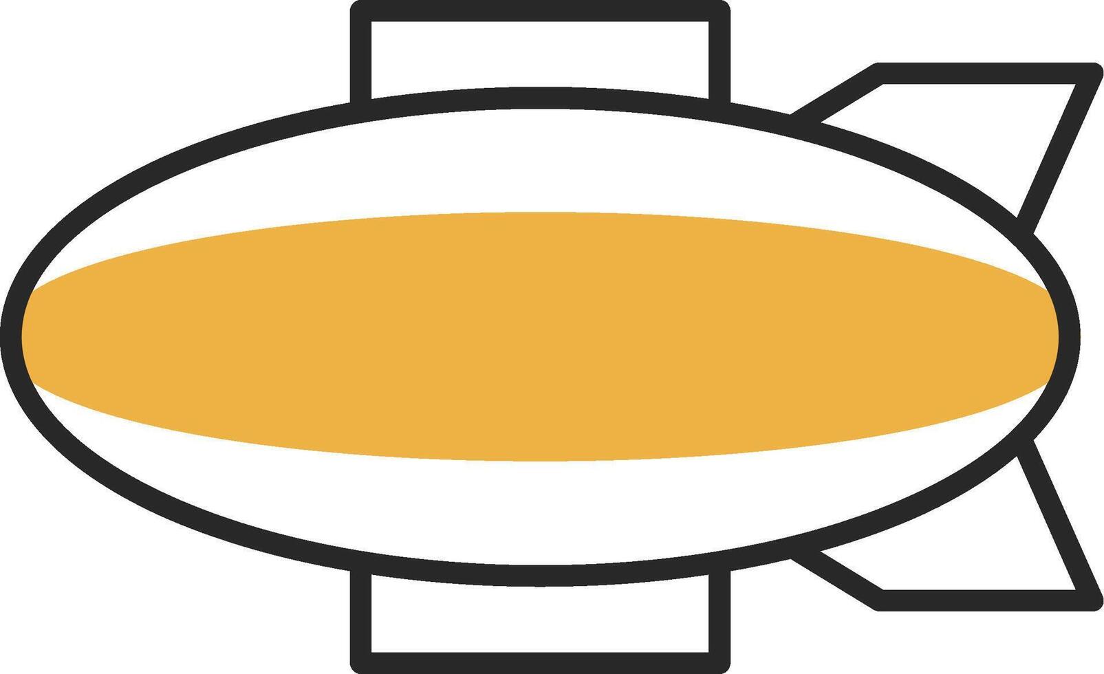 Blimp Skined Filled Icon vector