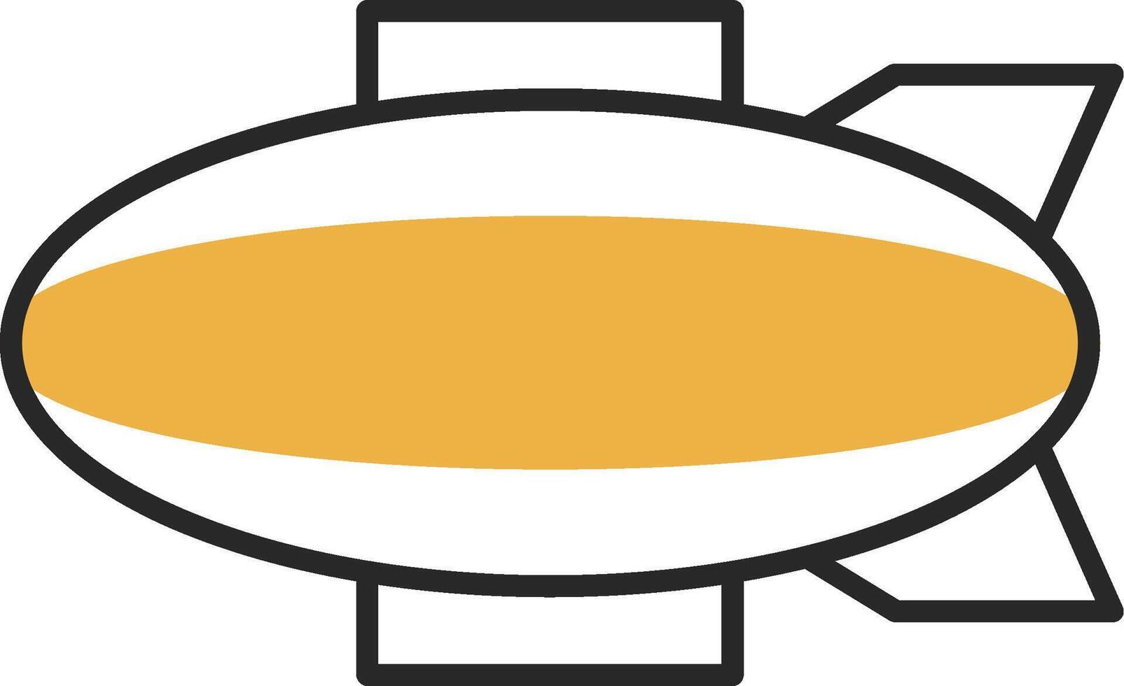 Blimp Skined Filled Icon vector