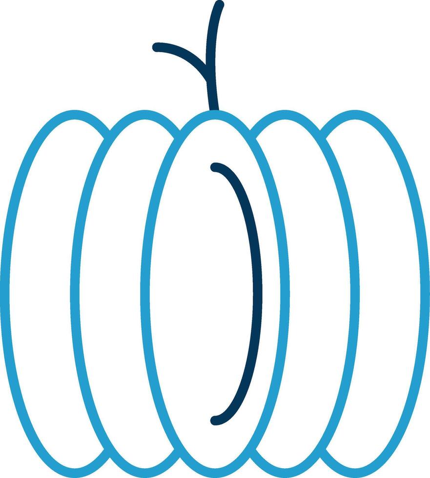 Pumpkin Line Blue Two Color Icon vector