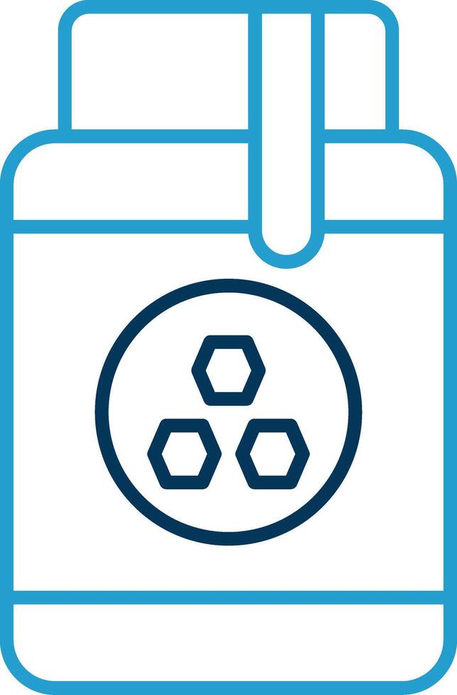 Honey Jar Line Blue Two Color Icon vector