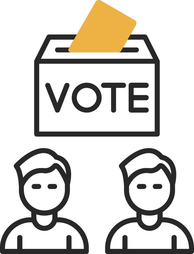 Voters Skined Filled Icon vector