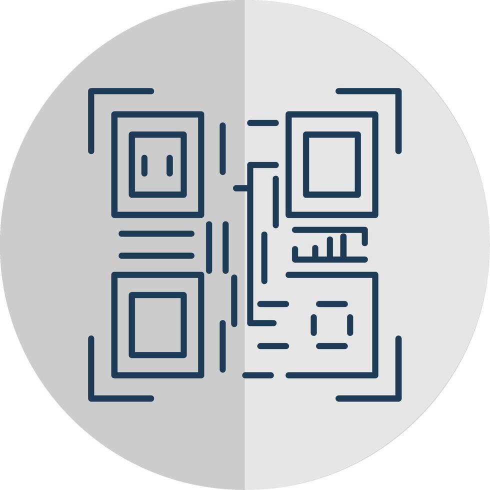 qr código plano escala icono vector