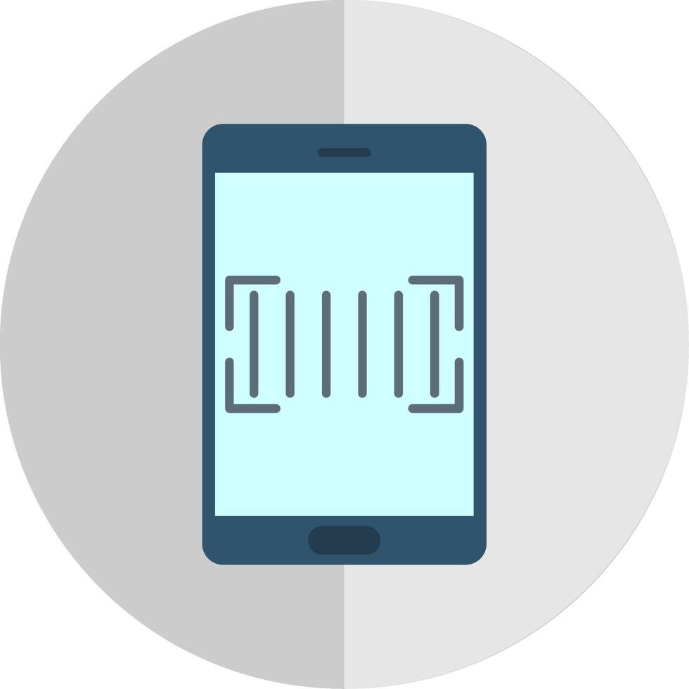 Barcode Scanner Flat Scale Icon vector