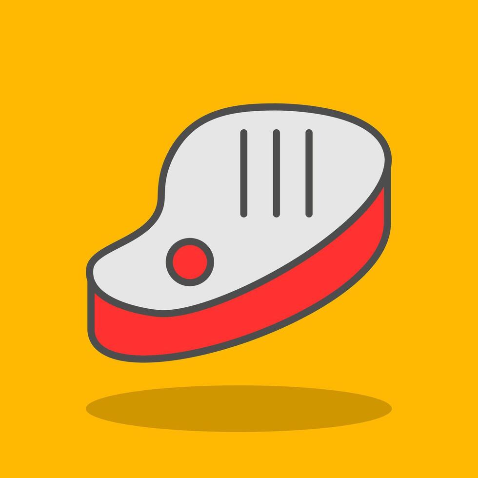 Meat Filled Shadow Icon vector
