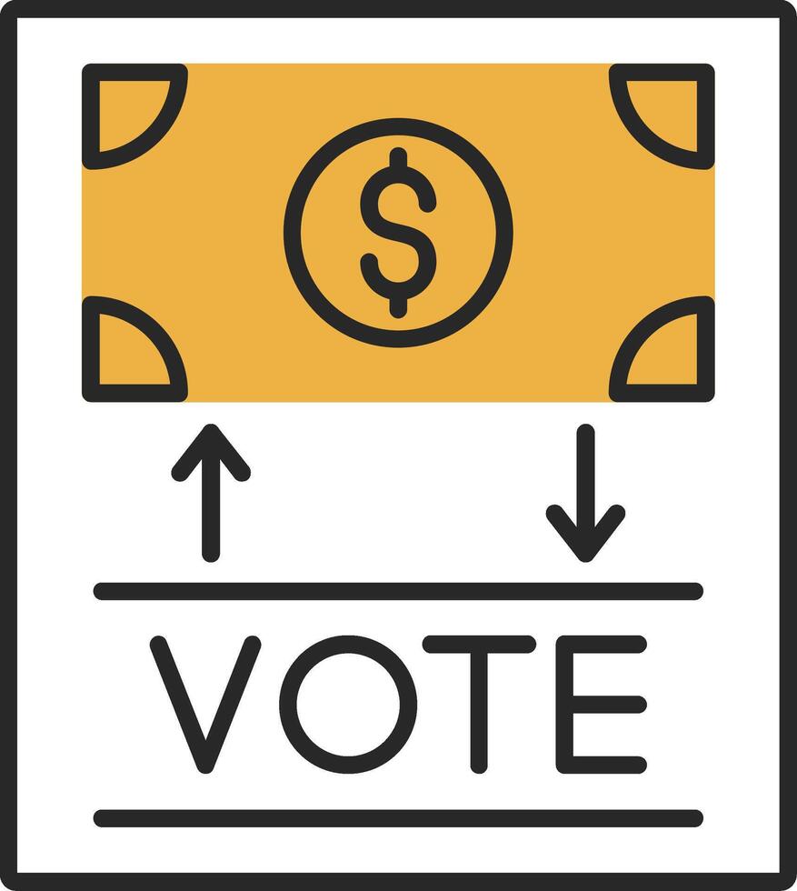 Corrupt Skined Filled Icon vector
