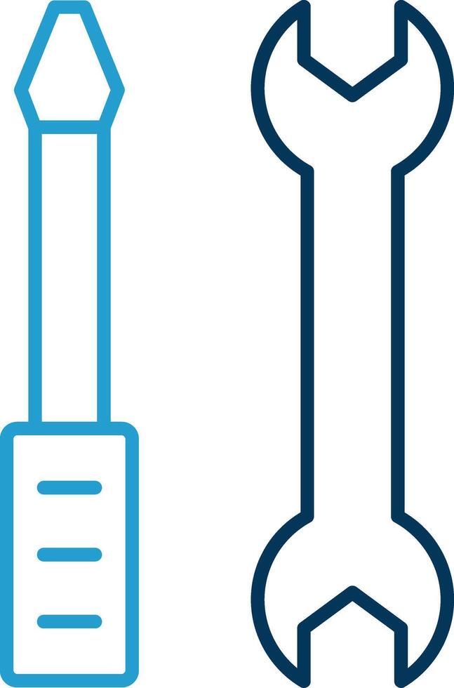 Repair Services Line Blue Two Color Icon vector