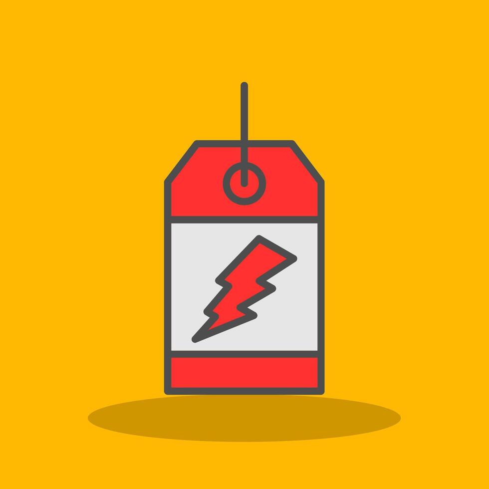 flash Sale Filled Shadow Icon vector