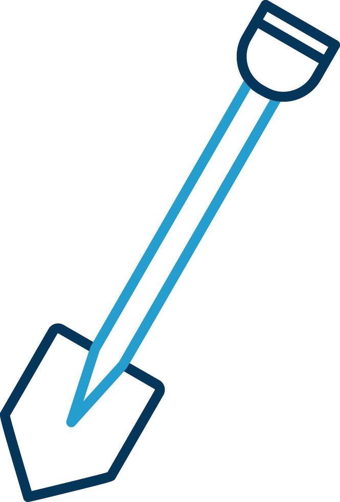 Shovel Line Blue Two Color Icon vector