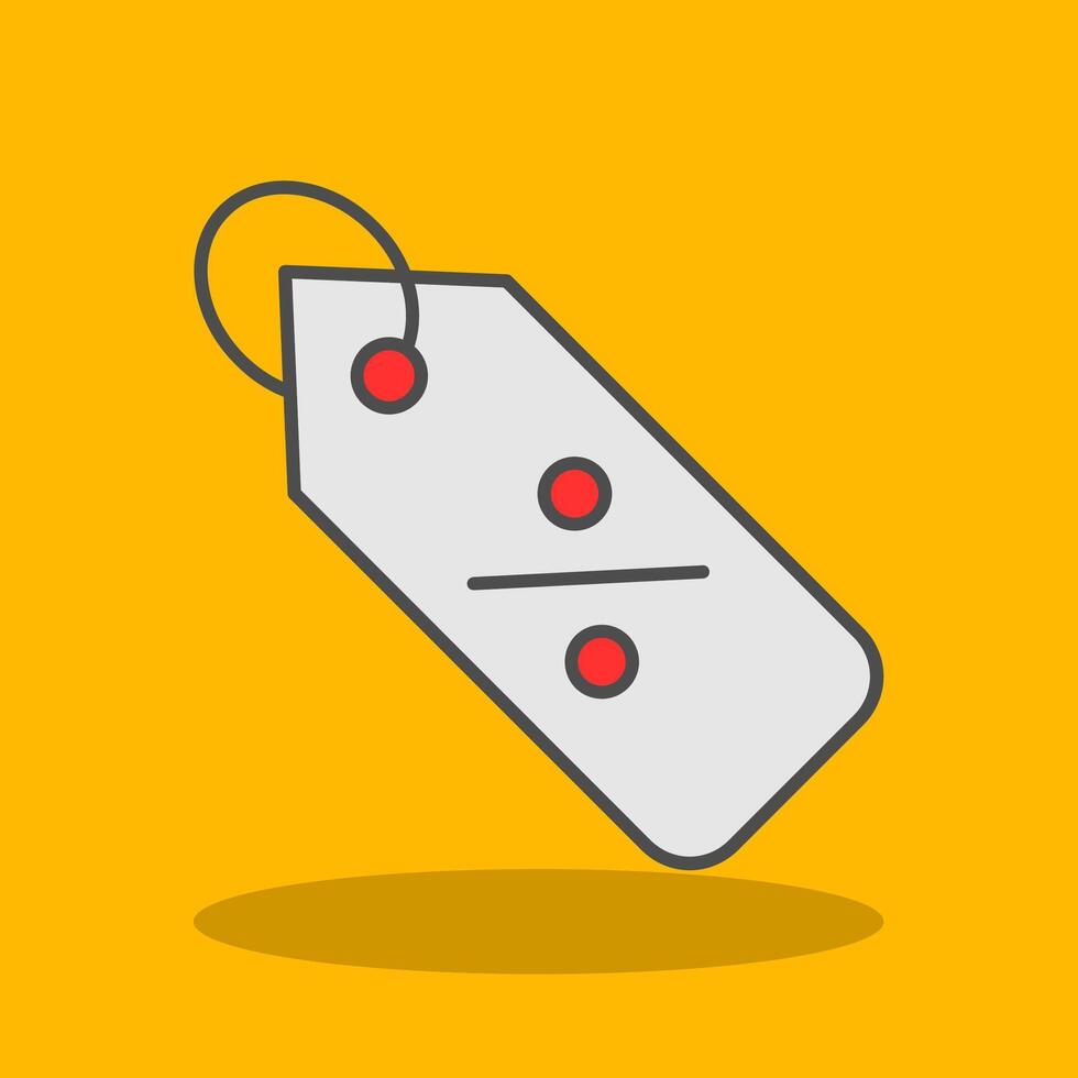Percentage Filled Shadow Icon vector
