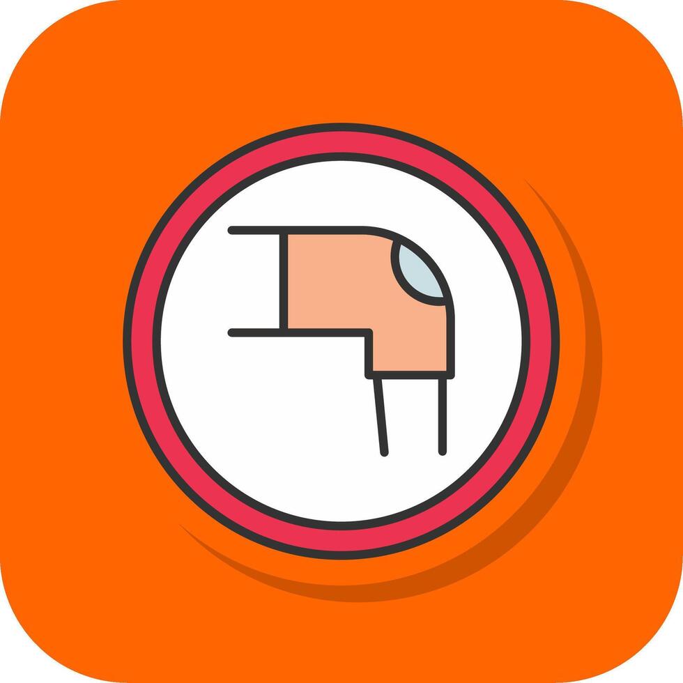 Orthopedics Filled Orange background Icon vector