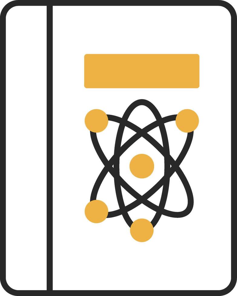 Science Book Skined Filled Icon vector