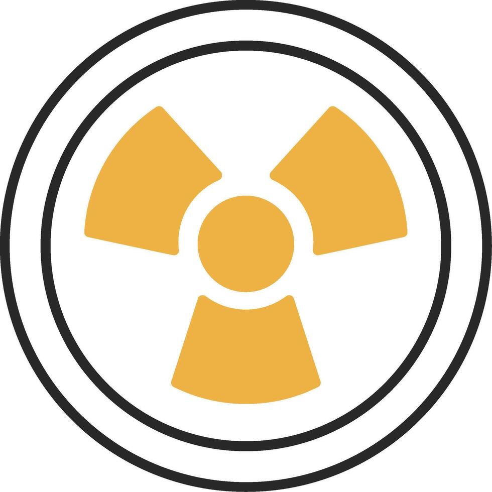 Nuclear Skined Filled Icon vector