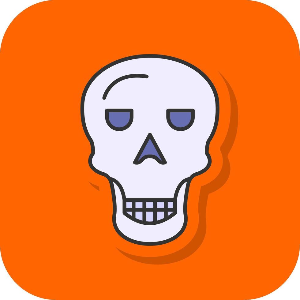 Osteology Filled Orange background Icon vector