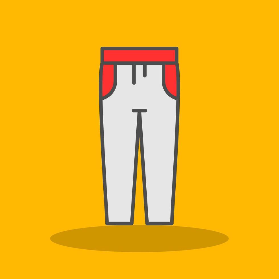 pantalones lleno sombra icono vector