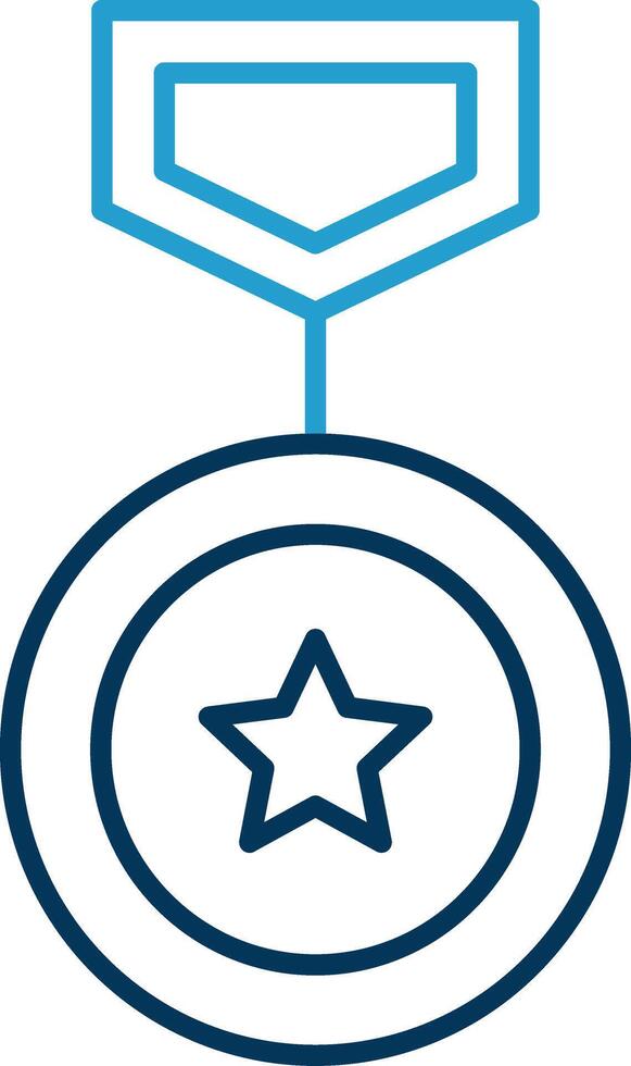 Winning Line Blue Two Color Icon vector