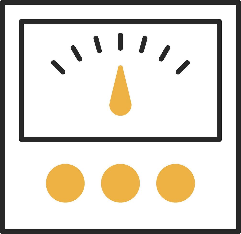 Voltage Indicator Skined Filled Icon vector
