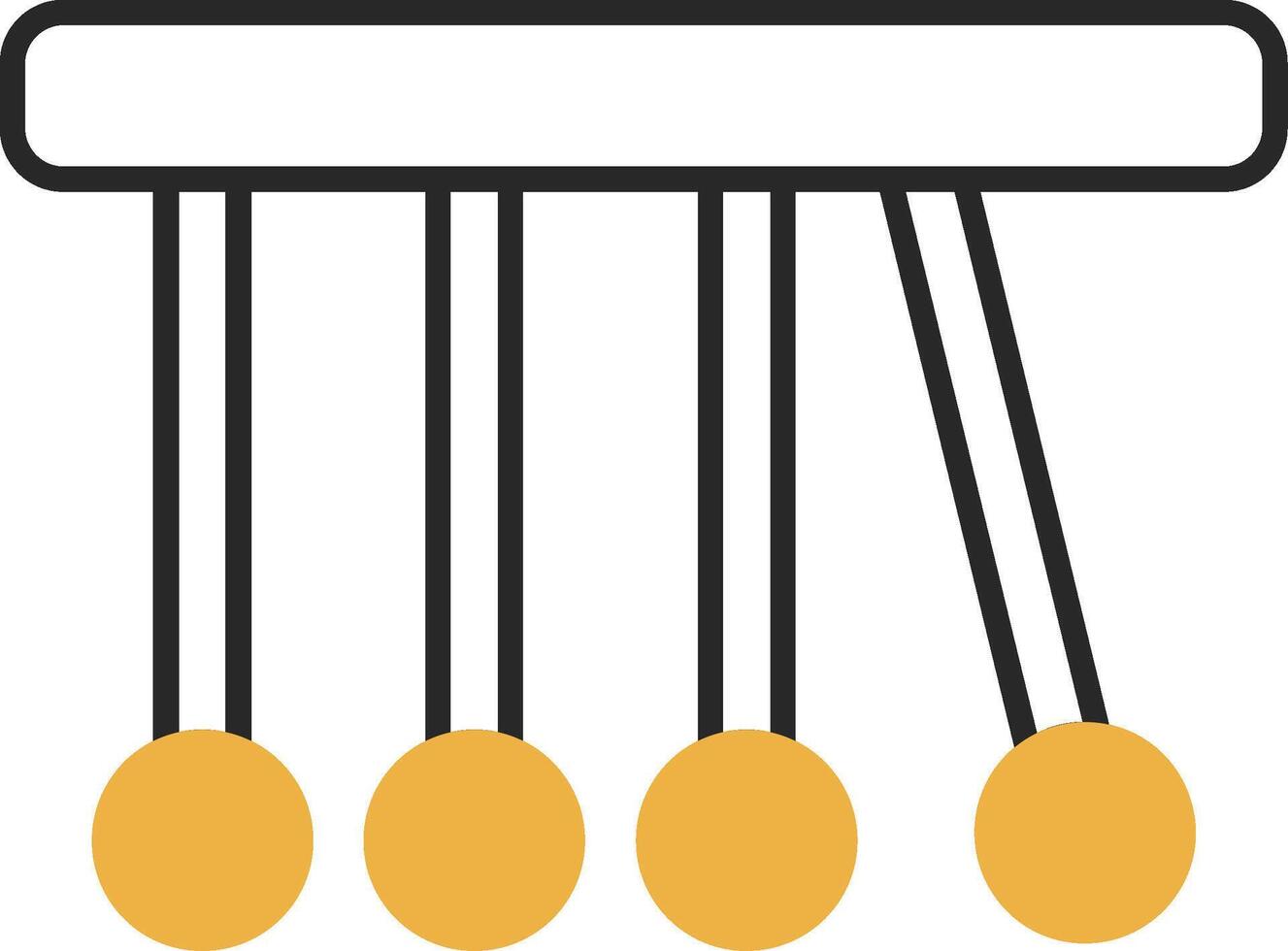 Pendulum Skined Filled Icon vector