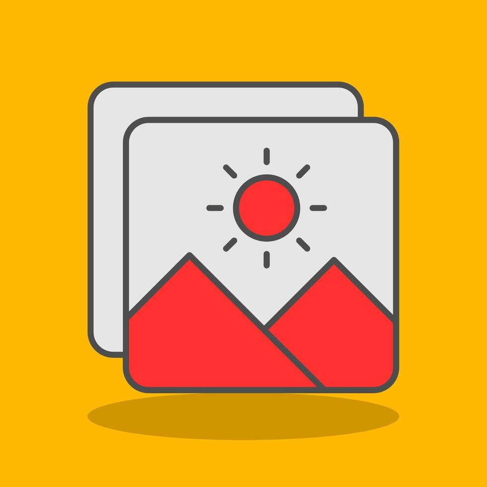 Photo Filled Shadow Icon vector