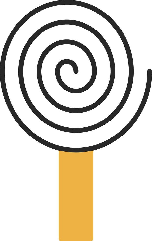 espiral desollado lleno icono vector